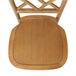Commercial Solid Wood Stackable Dining Chair with Intricate Back Detail in Pecan