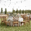 Commercial Solid Wood Stackable Dining Chair with Intricate Back Detail in Pecan
