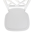 Commercial Solid Wood Stackable Dining Chair with Intricate Back Detail in White