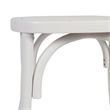 Commercial Solid Wood Stackable Dining Chair with Intricate Back Detail in White
