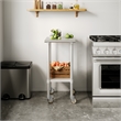 Commercial Stainless Steel 18 Gauge Work Table with Undershelf and Casters-24x18