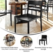 Commercial All-Weather Resin Patio Stack Chair with Slatted Backrest