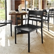 Commercial All-Weather Resin Patio Stack Chair with Slatted Backrest