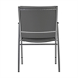 Heavy Duty Gray Vinyl Stack Chair with Arms - Reception Furniture