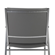 Heavy Duty Gray Vinyl Stack Chair with Arms - Reception Furniture