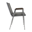 Heavy Duty Gray Vinyl Stack Chair with Arms - Reception Furniture