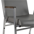 Heavy Duty Gray Vinyl Stack Chair with Arms - Reception Furniture
