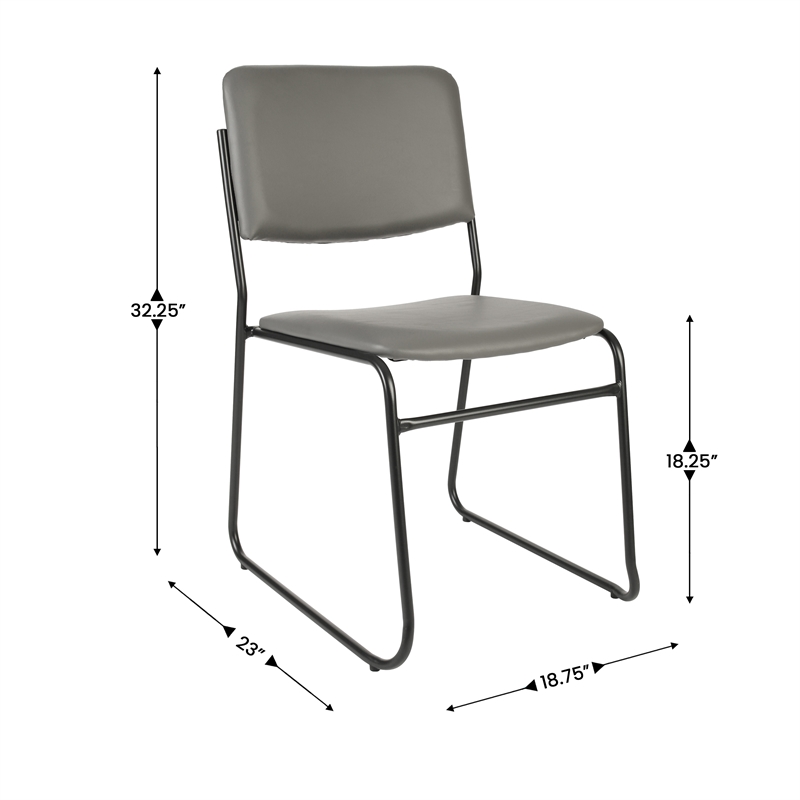 Flash Furniture Hercules 500 lb. Capacity High Density Gray Vinyl Chair