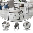 Flash Furniture Hercules 500 lb. Capacity High Density Gray Vinyl Chair