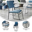 Flash Furniture Hercules 500 lb. Capacity High Density Navy Vinyl Chair