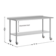Commercial Stainless Steel Work Table with 1.5