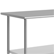 Commercial Stainless Steel 18 Gauge Work Table with Undershelf and Casters-30x72