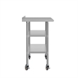 Commercial Stainless Steel Work Table with Backsplash and 2 Undershelves -24x60