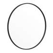 Wall Mount 30 Inch Shatterproof Round Accent Wall Mirror with Black Metal Frame