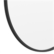 Wall Mount 30 Inch Shatterproof Round Accent Wall Mirror with Black Metal Frame