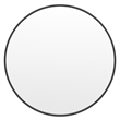 Wall Mount 30 Inch Shatterproof Round Accent Wall Mirror with Black Metal Frame