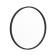 Wall Mount 20 Inch Shatterproof Round Accent Wall Mirror with Black Metal Frame