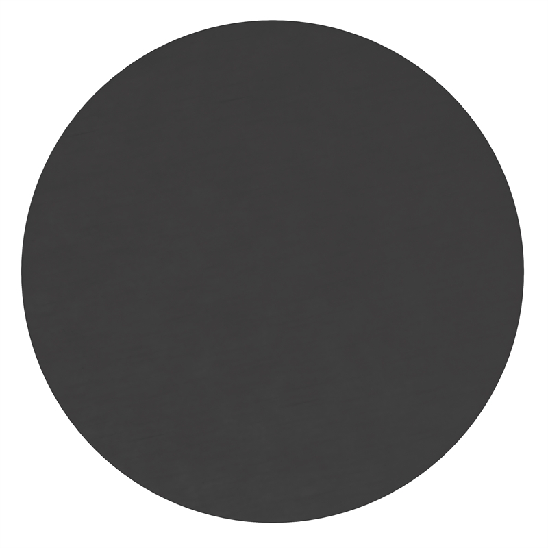 Wall Mount 20 Inch Shatterproof Round Accent Wall Mirror with Black Metal Frame