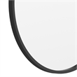 Wall Mount 24 Inch Shatterproof Round Accent Wall Mirror with Black Metal Frame