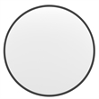Wall Mount 24 Inch Shatterproof Round Accent Wall Mirror with Black Metal Frame