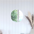 Wall Mount 16 Inch Shatterproof Round Accent Wall Mirror with Silver Metal Frame