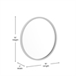 Wall Mount 16 Inch Shatterproof Round Accent Wall Mirror with Silver Metal Frame