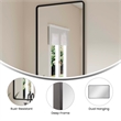 Large Rectangular Accent Mirror with 2 Inch Deep Iron Frame in Black - 48