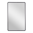 Large Rectangular Accent Mirror with 2 Inch Deep Iron Frame in Black - 48