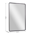 Large Rectangular Accent Mirror with 2 Inch Deep Iron Frame in Black - 48