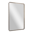 Large Rectangular Accent Mirror with 2 Inch Deep Iron Frame in Brnze - 48