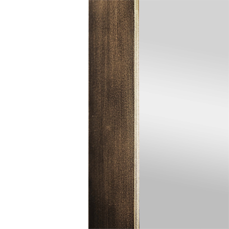 Large Rectangular Accent Mirror with 2 Inch Deep Iron Frame in Brnze - 48