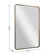 Large Rectangular Accent Mirror with 2 Inch Deep Iron Frame in Brnze - 48