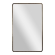 Large Rectangular Accent Mirror with 2 Inch Deep Iron Frame in Brnze - 48