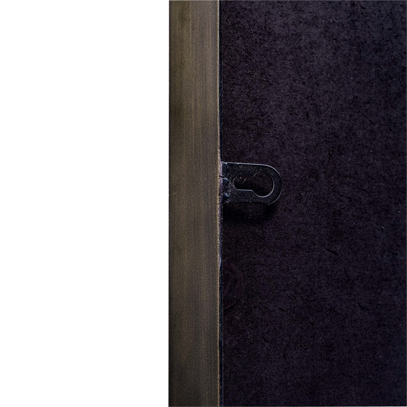 Large Rectangular Accent Mirror with 2 Inch Deep Iron Frame in Brnze - 48