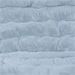 Double Folding Faux Fur Saucer Chair with 2 Ottomans - Dusty Aqua/Soft Gold