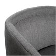Traditional Club Style Accent Chair with 360 Swivel Metal Base in Gray Fabric