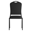 Crown Back Stacking Banquet Chair in Black Vinyl - Black Frame