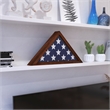 Solid Wood Rustic Brown Display Case for 9.5 x 5 Veterans Flag