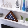 Solid Wood Rustic Brown Display Case for 9.5 x 5 Veterans Flag