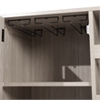 Classic Sideboard and Bar Cabinet with Open and Closed Storage - Gray