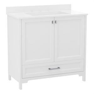 36 Inch Bathroom Vanity with Undermount Sink Cabinet and Drawer in White