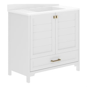 36 Inch Bathroom Vanity with Undermount Sink Cabinet and Drawer in White