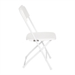 Spacious & Contoured Commercial Wide & Tall White Plastic Folding Chairs-4 Pack