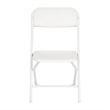 Spacious & Contoured Commercial Wide & Tall White Plastic Folding Chairs-4 Pack
