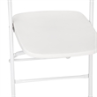 Spacious & Contoured Commercial Wide & Tall White Plastic Folding Chairs-4 Pack