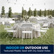 Spacious & Contoured Commercial Wide & Tall White Plastic Folding Chairs-4 Pack