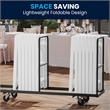 Spacious & Contoured Commercial Wide & Tall White Plastic Folding Chairs-4 Pack
