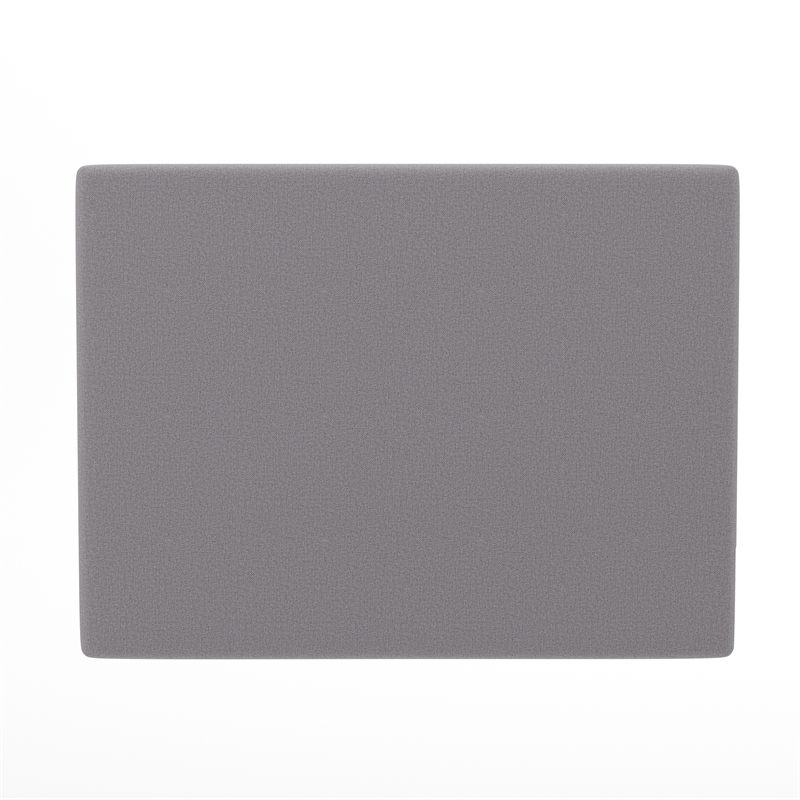 Upholstered Twin Headboard with 2 Power Outlets 1 USB 1 USB-C Port in Gray