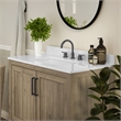 36 Inch Bathroom Vanity with Undermount Sink and Open Storage Shelf in Brown