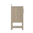 36 Inch Bathroom Vanity with Undermount Sink and Open Storage Shelf in Brown